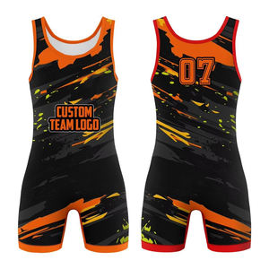 Singlet de lucha libre personalizado para hombre, elástico, transpirable, diseño al por mayor, singlet deportivo para hombre, singlet de grappling. - Product Image 1