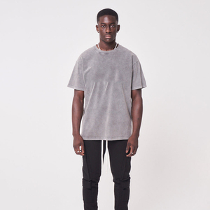 T-shirt Homme Oversize 100% Coton Délavé Effet Usé Style Urbain - Product Image 3