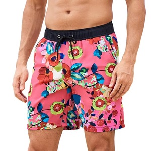 <b>Mens</b> Two Layer Swim <b>Trunks</b> Quick Dry Beach Shorts Printed Board Shorts Summer Surf Swimwear Wholesale OEM - Product Image 5