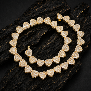 Latest Designs VVS Moissanite Custom Made Fully Iced Hip Hop Wholesale Jewelry Single Line Tennis <b>Chain</b> Gold Plated - Product Image 1