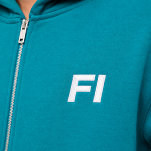 OEM Unisex <b>Hooded</b> Sweatshirt <b>Zip</b>-Up Hoodies Set Oversized Cotton Streetwear French Terry Casual Solid Color Front Logo Tracksuit - Product Image 5