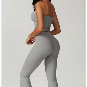 Ropa Deportiva al por Mayor para Gimnasio, Conjuntos de 3 Piezas para Mujer, Chaquetas de Yoga, Leggings de Entrenamiento, Sujetadores Deportivos, Conjunto de Ropa Deportiva - Product Image 4