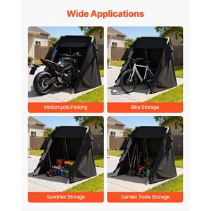 Abri de rangement pour moto tout temps robuste en tissu Oxford 600D, tente de garage pliable avec serrure de sécurité - Product Image 5
