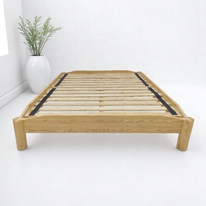 Cadre de lit en bois massif de frêne OEM/ODM en gros, facile à assembler, lit en bois naturel, menuiserie japonaise, fabricant de meubles du Vietnam - Product Image 1
