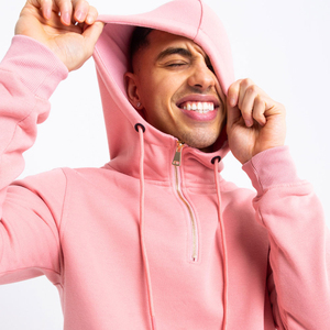 Custom 100% Cotton Half Zipper Hoodies Shorts <b>Set</b> Unisex High Quality French Terry Men Hoodie Short <b>Sets</b> for Men - Product Image 6