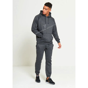 Prix usine en gros, logo personnalisé, ensemble de survêtement sportif d'hiver en molleton 100% coton, sweat à capuche et pantalon de survêtement, 340 grammes, décontracté, coupe classique - Product Image 2