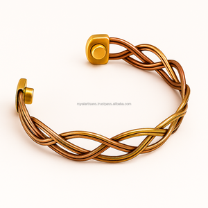 ROYAL ARTISANS 100% Cobre puro Curación magnética Artesanía Pulsera Pulido Hecho a mano Antiguo Estilo moderno Origen DE LA India - Product Image 6