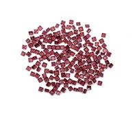 Pierre précieuse naturelle grenat du Mozambique, taille carrée facettée rouge, pierres de grenat de plusieurs tailles pour la fabrication de bijoux