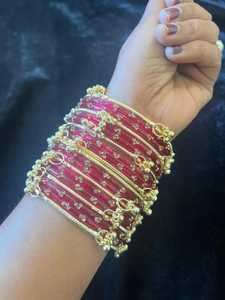 Nouveauté 2026 : Bracelets Ghungroo Jhumki en Verre de Cachemire de Haute Qualité, Scintillants, Écologiques, Multicolores, Idéaux pour Mariages et Fêtes - Product Image 4