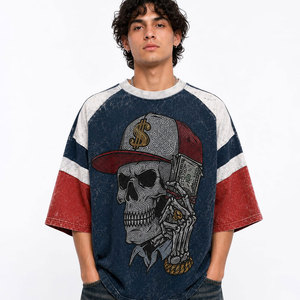 Camiseta de Manga Corta con Logotipo Personalizado, Lisa y Brillante, con Pedrería, para Hombre, con Estampado Gráfico, con Diamantes y Piedras Brillantes - Product Image 4