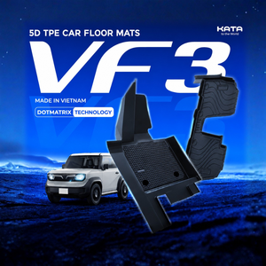 Alfombrillas Universales para Auto TPE de 5mm de Grosor, Juego Completo de 4 Piezas, 1 Año de Garantía, Impermeables, Duraderas, Fáciles de Limpiar, Origen Vietnam, para Vinfast VF3 - Product Image 1
