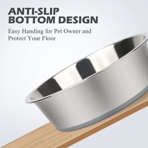 2025, superventas, cuenco para mascotas de acero inoxidable, alimentador portátil grande/pequeño para cachorros, cuencos antideslizantes para comida y agua para gatos y perros - Product Image 3