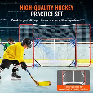 Set Portatile di Porte da Hockey da 72 Pollici per Allenamento Professionale, Rete in Acciaio con Bersagli per Hockey su Strada, Attrezzatura per Hockey su Pista Indoor e Outdoor - Product Image 3