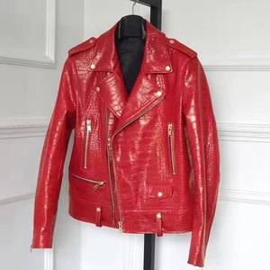 New Arrival Men's Ostrich Leather Bomber Jacket High Quality Canvas Eco-friendly Windproof Embossed Design <b>Maximize</b> Wear - Product Image 5