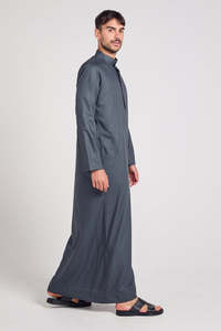 Wholesale <b>Men</b> <b>Thobes</b> Manufacturer OEM Services Summer Modern 2024 Embroidered Islamic Thobe Jubbah <b>for</b> <b>Men's</b> - Product Image 6