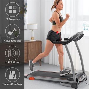 Tapis roulant électrique compact pliable 2.5HP usage domestique inclinaison à 3 niveaux réglable Jogging marche Machine de course capteur d'impulsion facile - Product Image 3