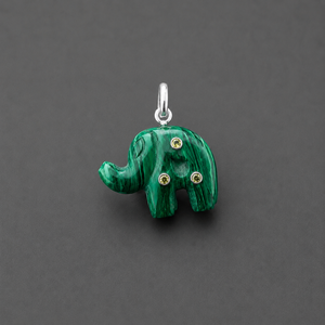 Natural Rose Quartz Elephant <b>Pendant</b> Silver Plated Hand Carved Pink Gemstone Animal Charm Healing Crystal Totem Jewelry - Product Image 5