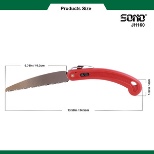 SONO JH160 Premium High-Carbon Steel Folding Pruning <b>Saw</b> with Ergonomic Red Handle Pull latch lock - Product Image 4