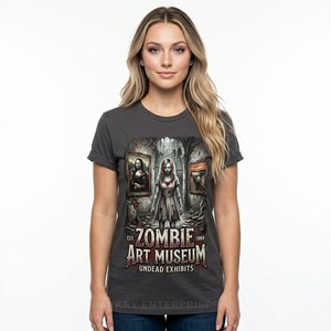 T-shirt graphique pour femme Monstre marin gothique, imprimé squelette de pieuvre, bleu, esthétique sombre, en coton, streetwear personnalisé - Product Image 5