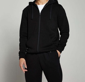 Ensemble survêtement homme en molleton épais et écologique avec capuche à cordon et pantalon de jogging – Vente en gros - Product Image 1
