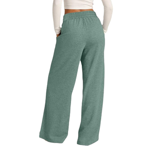 Pantalones de yoga acampanados de diseño más reciente para mujer y hombre 2026, pantalones deportivos de pierna ancha personalizados, casuales y holgados con bolsillo - Product Image 4