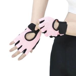 Gants de cyclisme unisexes personnalisables à logo, mi-doigts, à manches longues, thermiques, compatibles écran tactile, écologiques, rayés en coton/spandex - Product Image 6
