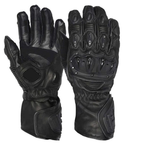 High Quality Leather Motorbike Gloves for Men and Women with Breathable Fabric <b>Comfortable</b> Grip and Full Finger Protection - Product Image 1