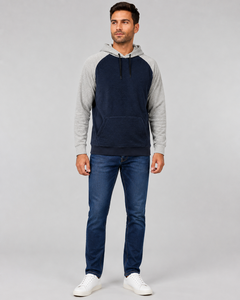 2026 Spring New High Quality Men's Slim Fit Yarn Dyed Custom Logo Casual <b>Hoodie</b> with <b>Polyester</b>/Cotton Fleece - Product Image 4