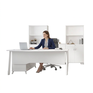 Système de bureau AY V-ASMB 180A, bureau de direction avec dessus en maille, longueur 6 pieds, mobilier commercial moderne durable, assemblage DIY - Product Image 1