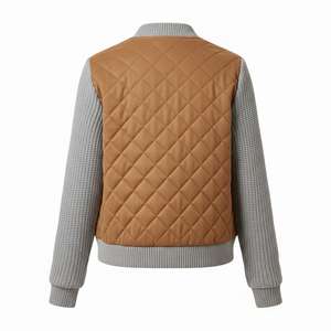 Chaqueta Bomber Acolchada para Mujer, Ecológica, Resistente al Viento, Tejida, Informal, Ligera, Otoño Invierno 2026, Alta Calidad - Product Image 2