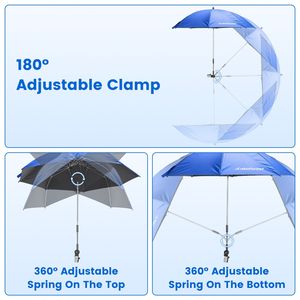 Ombrellone Portatile a 8 Stecche da 42,13 Pollici con Supporti in Lega di Alluminio, Capacità 330 LBS, Ideale per Picnic e Campeggio - Product Image 5