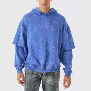 Collection Hiver – Sweat à Capuche Double Couche Délavé à l'Acide pour Homme – Qualité Supérieure, Coupe Ample, Confort Optimal - Product Image 1