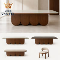 Table de salle à manger d'hôtel sur mesure, grande table en bois pour restaurant commercial, directement de l'usine, pour projets de mobilier hôtelier