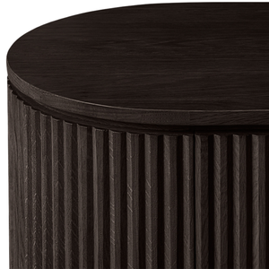 Luxury Japandi <b>Sideboard</b> Solid Teak Dark Brown Finish Vertical Fluted Doors Curved Edge Eco-Friendly for Luxury Interior - Product Image 5