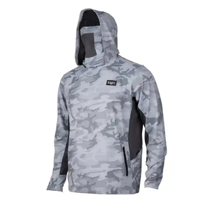 2026 Vente en gros Personnalisé Sweat à capuche de pêche à manches longues avec protection solaire UPF 50+ et masque facial, en jersey de pêche lisse à séchage rapide - Product Image 1