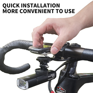 ที่ยึดกล้องคอมพิวเตอร์จักรยานอลูมิเนียมอัลลอยด์มือจับจักรยานอุปกรณ์เสริมจักรยานตัวยึดจักรยานสำหรับ Garmin Bryton Wahoo - Product Image 2