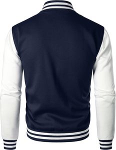 OEM varsity bomber jackets with embroidery patches, wholesale letterman <b>coats</b> for schools, sports clubs and college teams - Product Image 2