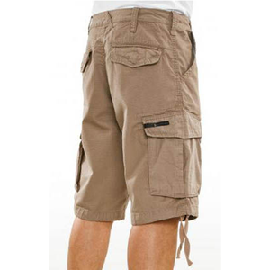 Shorts cargo décontractés pour hommes, imperméables, écologiques, avec poches utilitaires, coupe décontractée, taille mi-haute, en coton uni respirant - Product Image 6