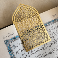 Cadeau promotionnel religieux personnalisé : marque-page islamique traditionnel en métal plaqué or pour Coran, objet de collection IQRA
