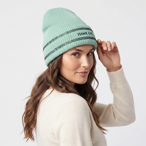 Gorro de Punto con Pedrería, Logotipo Bordado Personalizado, Borde Acanalado, Gorro de Invierno Unisex, Ropa Urbana - Product Image 3