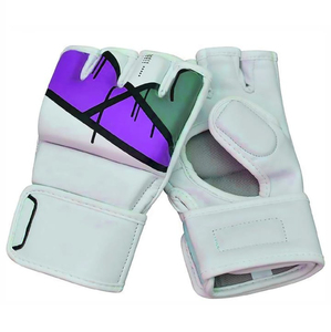 Factory Made Customizable PU Leather MMA Boxing Gloves Hand Grips Non-Slip Adjustable Wrist <b>Strap</b> Lightweight Breathable Custom - Product Image 2