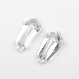 Par de Diamantes Cultivados en Laboratorio con Corte Escudo de 2ct, Claridad VS, Color E, Corte Excelente, Diamantes Sueltos para Pendientes - Product Image 4