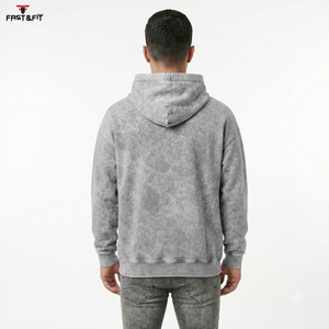เสื้อฮู้ดดี้ผู้ชายสำหรับฤดูหนาว ผ้าฝ้ายฟลีซ 100% ปักลายแบบสั่งทำพิเศษ ซักกรด น้ำหนักมาก เป็นมิตรกับสิ่งแวดล้อม ขายส่ง - Product Image 3
