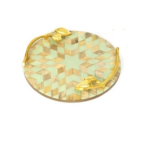 Bandeja Hexagonal con Incrustaciones de Hueso, Multifuncional, para Catering, Servir Té, Café, Desayuno, Platos para Servir - Product Image 2