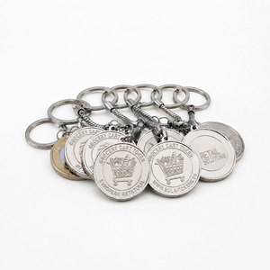Porte-clés personnalisés en forme de chariot de courses |   Jeton pour chariot Euro |   Porte-clés en métal OEM |   pour les cadeaux d'image de marque d'entreprise - Product Image 3