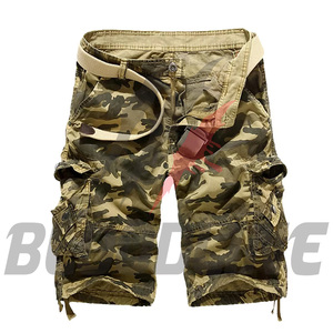 Shorts Bermuda à double poche, shorts en jean bleu foncé, shorts décontractés taille mi-haute, shorts en jean à braguette boutonnée - Product Image 5