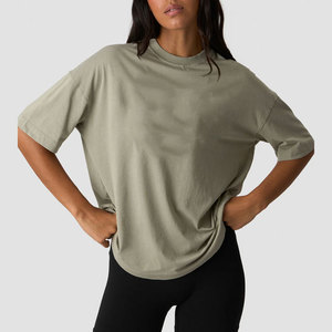 Fitness <b>Top</b> Moisture Wicking Plus Size Summer New Arrival Sportswear Athletic Down Shoulder Plus Size 100% Cotton Shirt - Product Image 6