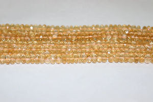 Citrine naturelle perles rondelle à facettes 7-8mm perles citrine de couleur foncée avec qualité de pierres précieuses - Product Image 4