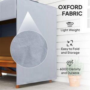 Copertura per Amaca da Esterno e Dondolo da Portico Grigio Scuro 81"x49"x65" - Coperture per Mobili - Product Image 6