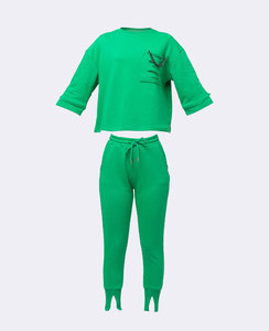 Survêtement d'hiver uni et uni pour femmes Pantalon de survêtement et sweat à capuche Jogging Custom Unisex Sweatsuit Set Breathable Tracksuits - Product Image 3